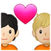 Couple With Heart: Person, Person, Light Skin Tone, Medium-light Skin Tone Emoji Copy Paste ― 🧑🏻‍❤️‍🧑🏼 - samsung