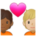 Couple With Heart: Person, Person, Medium-dark Skin Tone, Medium-light Skin Tone Emoji Copy Paste ― 🧑🏾‍❤️‍🧑🏼 - samsung