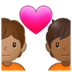 Couple With Heart: Person, Person, Medium Skin Tone, Medium-dark Skin Tone Emoji Copy Paste ― 🧑🏽‍❤️‍🧑🏾 - samsung