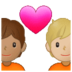 Couple With Heart: Person, Person, Medium Skin Tone, Medium-light Skin Tone Emoji Copy Paste ― 🧑🏽‍❤️‍🧑🏼 - samsung