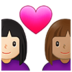 Couple With Heart: Woman, Woman, Light Skin Tone, Medium Skin Tone Emoji Copy Paste ― 👩🏻‍❤️‍👩🏽 - samsung