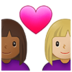 Couple With Heart: Woman, Woman, Medium-dark Skin Tone, Medium-light Skin Tone Emoji Copy Paste ― 👩🏾‍❤️‍👩🏼 - samsung