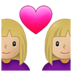 Couple With Heart: Woman, Woman, Medium-light Skin Tone Emoji Copy Paste ― 👩🏼‍❤️‍👩🏼 - samsung