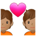 Couple With Heart: Medium Skin Tone Emoji Copy Paste ― 💑🏽 - samsung
