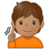 Deaf Person: Medium Skin Tone Emoji Copy Paste ― 🧏🏽 - samsung