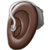Ear With Hearing Aid: Dark Skin Tone Emoji Copy Paste ― 🦻🏿 - samsung