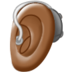 Ear With Hearing Aid: Medium-dark Skin Tone Emoji Copy Paste ― 🦻🏾 - samsung