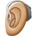 Ear With Hearing Aid: Medium-light Skin Tone Emoji Copy Paste ― 🦻🏼 - samsung