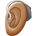 Ear With Hearing Aid: Medium Skin Tone Emoji Copy Paste ― 🦻🏽 - samsung