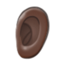 Ear: Dark Skin Tone Emoji Copy Paste ― 👂🏿 - samsung