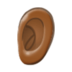 Ear: Medium-dark Skin Tone Emoji Copy Paste ― 👂🏾 - samsung