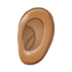 Ear: Medium Skin Tone Emoji Copy Paste ― 👂🏽 - samsung