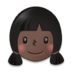 Girl: Dark Skin Tone Emoji Copy Paste ― 👧🏿 - samsung