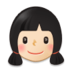 Girl: Light Skin Tone Emoji Copy Paste ― 👧🏻 - samsung