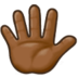 Hand With Fingers Splayed: Medium-dark Skin Tone Emoji Copy Paste ― 🖐🏾 - samsung