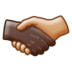 Handshake: Dark Skin Tone, Medium-light Skin Tone Emoji Copy Paste ― 🫱🏿‍🫲🏼 - samsung