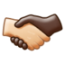 Handshake: Light Skin Tone, Dark Skin Tone Emoji Copy Paste ― 🫱🏻‍🫲🏿 - samsung