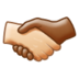 Handshake: Light Skin Tone, Medium-dark Skin Tone Emoji Copy Paste ― 🫱🏻‍🫲🏾 - samsung