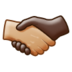 Handshake: Medium-light Skin Tone, Dark Skin Tone Emoji Copy Paste ― 🫱🏼‍🫲🏿 - samsung