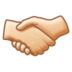 Handshake: Light Skin Tone Emoji Copy Paste ― 🤝🏻 - samsung