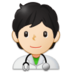 Health Worker: Light Skin Tone Emoji Copy Paste ― 🧑🏻‍⚕ - samsung