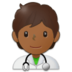 Health Worker: Medium-dark Skin Tone Emoji Copy Paste ― 🧑🏾‍⚕ - samsung