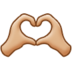 Heart Hands: Medium-light Skin Tone Emoji Copy Paste ― 🫶🏼 - samsung