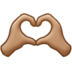 Heart Hands: Medium Skin Tone Emoji Copy Paste ― 🫶🏽 - samsung