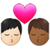 Kiss: Man, Man, Light Skin Tone, Medium-dark Skin Tone Emoji Copy Paste ― 👨🏻‍❤️‍💋‍👨🏾 - samsung