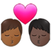 Kiss: Man, Man, Medium-dark Skin Tone, Dark Skin Tone Emoji Copy Paste ― 👨🏾‍❤️‍💋‍👨🏿 - samsung
