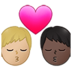 Kiss: Man, Man, Medium-light Skin Tone, Dark Skin Tone Emoji Copy Paste ― 👨🏼‍❤️‍💋‍👨🏿 - samsung