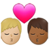 Kiss: Man, Man, Medium-light Skin Tone, Medium-dark Skin Tone Emoji Copy Paste ― 👨🏼‍❤️‍💋‍👨🏾 - samsung
