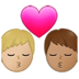 Kiss: Man, Man, Medium-light Skin Tone, Medium Skin Tone Emoji Copy Paste ― 👨🏼‍❤️‍💋‍👨🏽 - samsung
