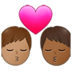 Kiss: Man, Man, Medium Skin Tone, Medium-dark Skin Tone Emoji Copy Paste ― 👨🏽‍❤️‍💋‍👨🏾 - samsung