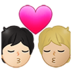Kiss: Person, Person, Light Skin Tone, Medium-light Skin Tone Emoji Copy Paste ― 🧑🏻‍❤️‍💋‍🧑🏼 - samsung