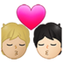 Kiss: Person, Person, Medium-light Skin Tone, Light Skin Tone Emoji Copy Paste ― 🧑🏼‍❤️‍💋‍🧑🏻 - samsung