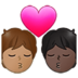 Kiss: Person, Person, Medium Skin Tone, Dark Skin Tone Emoji Copy Paste ― 🧑🏽‍❤️‍💋‍🧑🏿 - samsung