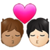 Kiss: Person, Person, Medium Skin Tone, Light Skin Tone Emoji Copy Paste ― 🧑🏽‍❤️‍💋‍🧑🏻 - samsung