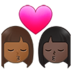 Kiss: Woman, Woman, Medium-dark Skin Tone, Dark Skin Tone Emoji Copy Paste ― 👩🏾‍❤️‍💋‍👩🏿 - samsung