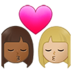 Kiss: Woman, Woman, Medium-dark Skin Tone, Medium-light Skin Tone Emoji Copy Paste ― 👩🏾‍❤️‍💋‍👩🏼 - samsung