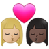 Kiss: Woman, Woman, Medium-light Skin Tone, Dark Skin Tone Emoji Copy Paste ― 👩🏼‍❤️‍💋‍👩🏿 - samsung
