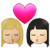 Kiss: Woman, Woman, Medium-light Skin Tone, Light Skin Tone Emoji Copy Paste ― 👩🏼‍❤️‍💋‍👩🏻 - samsung