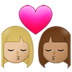 Kiss: Woman, Woman, Medium-light Skin Tone, Medium Skin Tone Emoji Copy Paste ― 👩🏼‍❤️‍💋‍👩🏽 - samsung