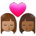 Kiss: Woman, Woman, Medium Skin Tone, Medium-dark Skin Tone Emoji Copy Paste ― 👩🏽‍❤️‍💋‍👩🏾 - samsung