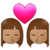 Kiss: Woman, Woman, Medium Skin Tone Emoji Copy Paste ― 👩🏽‍❤️‍💋‍👩🏽 - samsung