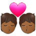 Kiss: Medium-dark Skin Tone Emoji Copy Paste ― 💏🏾 - samsung