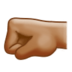Left-facing Fist: Medium Skin Tone Emoji Copy Paste ― 🤛🏽 - samsung