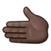 Leftwards Hand: Dark Skin Tone Emoji Copy Paste ― 🫲🏿 - samsung