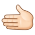 Leftwards Hand: Light Skin Tone Emoji Copy Paste ― 🫲🏻 - samsung