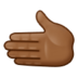 Leftwards Hand: Medium-dark Skin Tone Emoji Copy Paste ― 🫲🏾 - samsung
